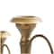 Bronze Metal Antique Style Candle Holder with Candle Plates &#x26; Handles Set